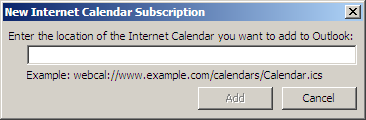 Outlook Internet Calendar