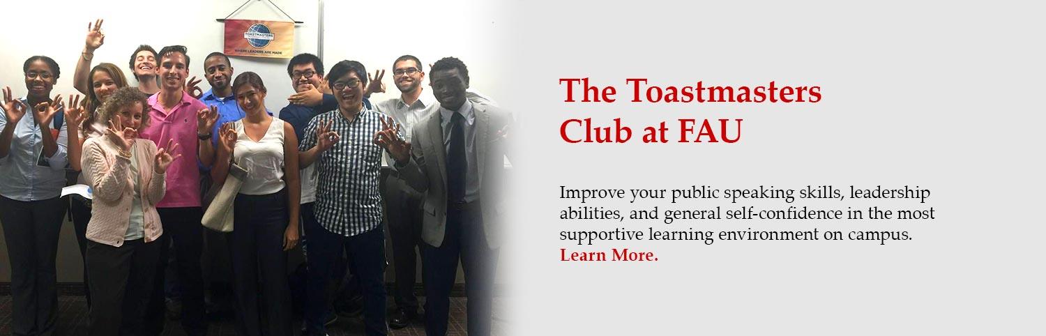 Group photo of The Toastmasters Club at FAU