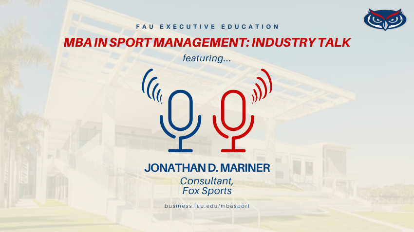 Jonathan D. Mariner MBA in Sport Management Industry Talk Thumbnail Cover