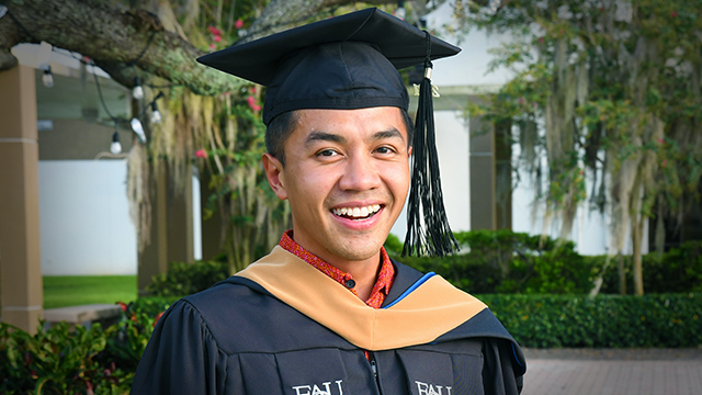 Graduating student Fadzil Safuan