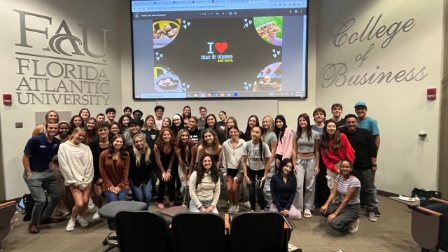Marketing Students and Heart Mac & Cheese photo
