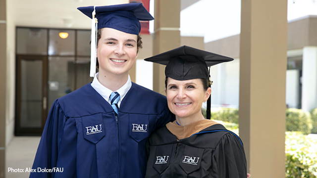 Aden and Christine Eagle on Graduation Day