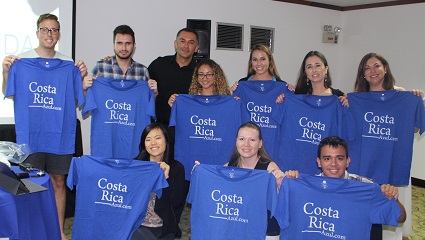 FAU Students Holding Their Costa Rica Shirts