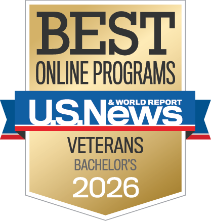 Logo for U.S. News & World Report Best Online Veteran Bachelor's Program